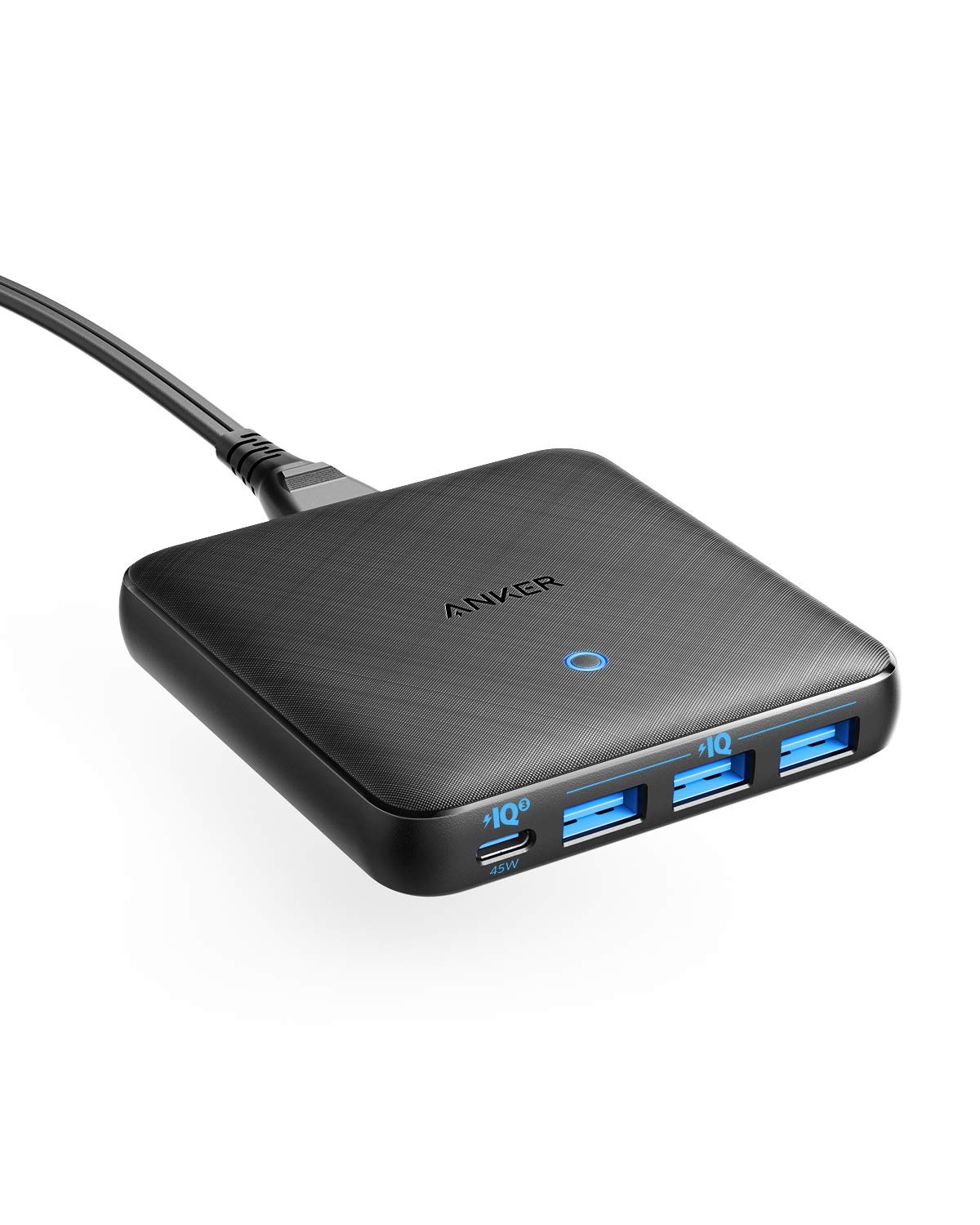 Anker PowerPort Atom III Slim (Four Ports) - 65W 4ポート USB-C 充電器 PowerIQ3.0搭載, PD対応 GaN(窒素ガリウム)採用 iPh