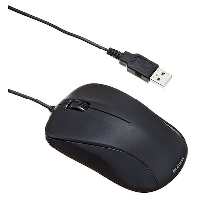 他サイト： USB光学式マウス(Mサイズ)ブラック M-K6URBK/RSの商品画像