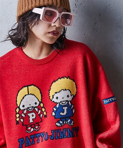 ニット パティ＆ジミー/ジャガードニットプルオーバー GEVS. 大きいサイズ対応