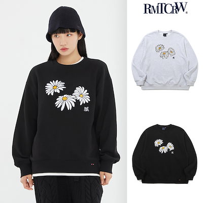 ROMANTIC CROWNのTRIPLE DAISY CREWNECK 全2色 ROMANTIC ファッショナブルでカジュアル CROWN】 TRIPLE DAISY