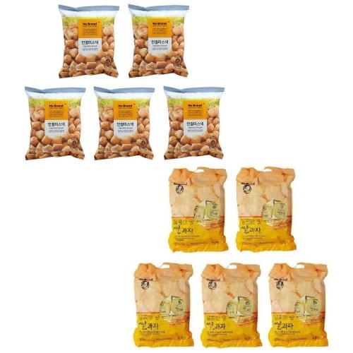 ノーブランドイン節ミスナック130g x 5個+甘い米菓子315g x 5個学校事務所