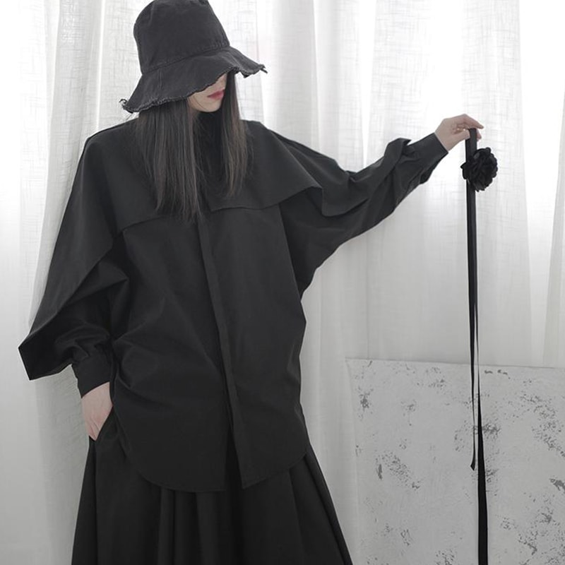 レディース長袖シャツ春の新しいファッションパーソナリティレディースシャツ多目的ファッション無地シンプルカジュアルパーソナリティ気質シャツトレンドカジュアルシャツ