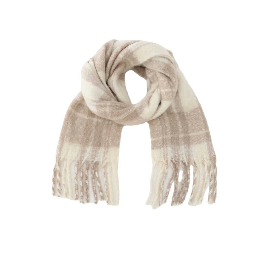 マフラー チェック ストール チェックループヤーンストール 1253298205 防寒具 喜ばれるギフト