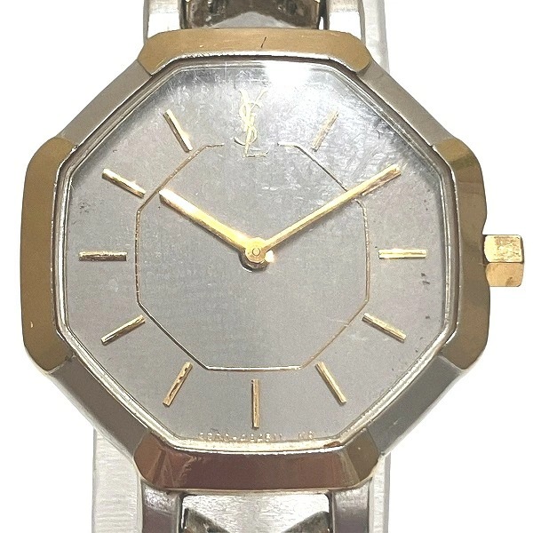 イブサンローラン 2200-226313 クォーツ SS GP 腕時計 レディース 【中古】