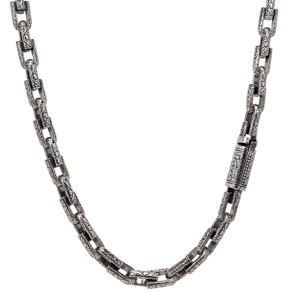 925 唐草チェーンネックレス [cs058]