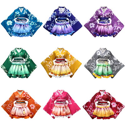 ロリータ コスプレ 夏祭り 浴衣 着物 おたく ダンスドレスセット