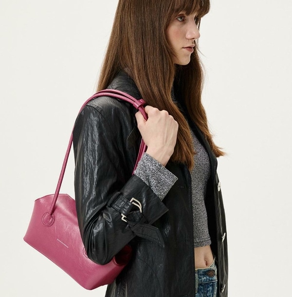 【MARGESHERWOOD】 BOAT SHOPPER MEDIUM : FRENCH ROSE CRINKLE