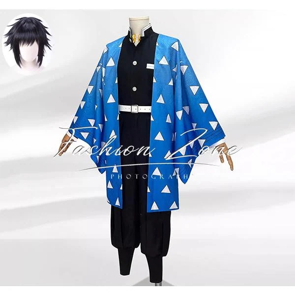 コスチューム 風 獪岳 上弦の陸 隊服 コスプレ衣装 ウィッグ ハロウィン 演出服 変装