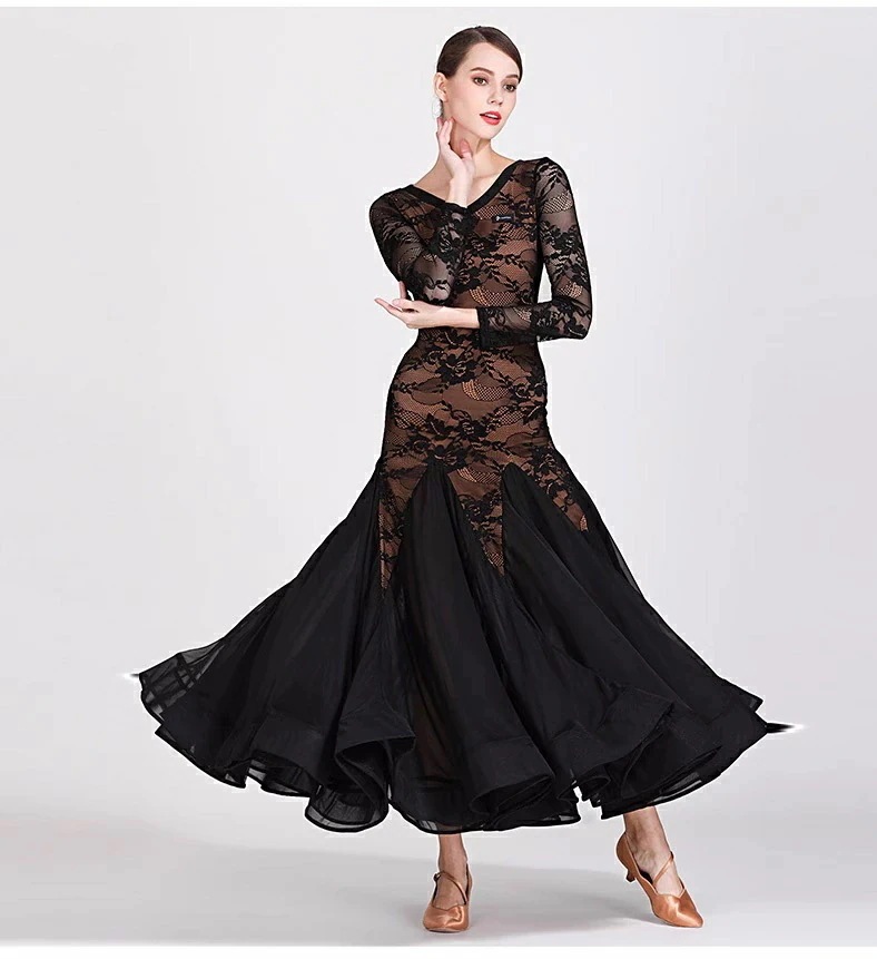 新品推奨精度にこだわる社交ダンスドレス フロート きい裾 競技用ドレス ダンス衣装 ダンスウェア ステージ衣装 きいサイズ 競技着 練習着 カラオケ スタンダード ドレス ワルツ ワンピースドレス 舞