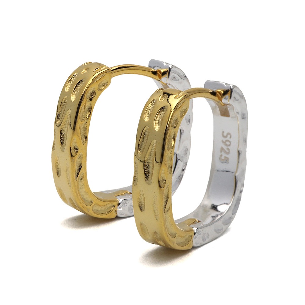 S925 スクエア フープピアス [ce284]