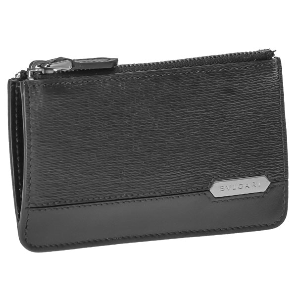 BVLGARI 282774 SERPENTI SCAGLIE MAN ブルガリ セルペンティ スカリエ マン 小銭入 キーフック付 カーフレザー ブラック/ガンメタル