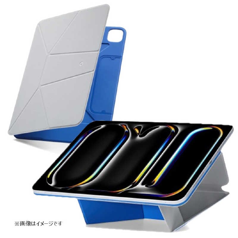 Dynamic Folio 13インチ iPad Air(M2M3)12.9インチ iPad Pro(4-6世代)用カバー ストーングレー×サファイアブルー　MS028-1-12.9P23-CMGY