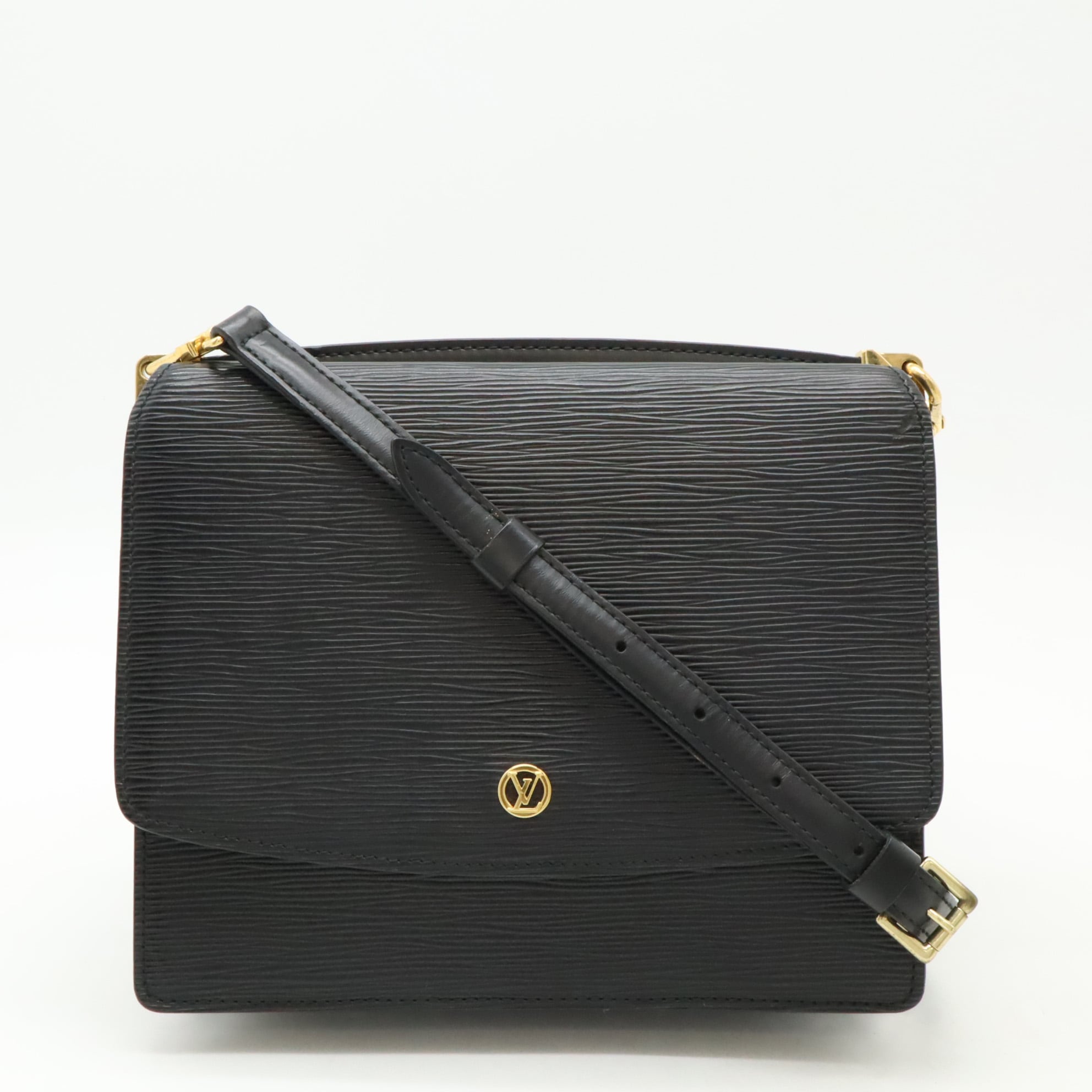 エピ グルネル ショルダーバッグ 斜め掛け 2WAY クラッチバッグ レザー ノワール ブラック 黒 ゴールド金具 M5236