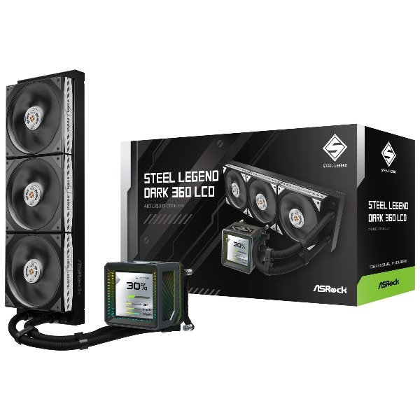 Steel Legend Dark 360 LCD 水冷CPUクーラー メーカー直送