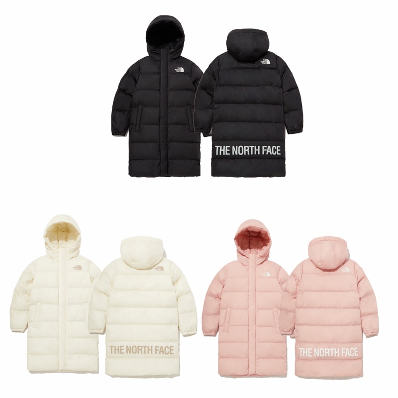 KS NEW PUFFY COAT NJ3NP50 ダウン ジャケット ジャンパー ロング オンボール キッズ 子供 女の子 男の子 ジュニア ヌプシ リモ フリース フード ホワイトレーベル