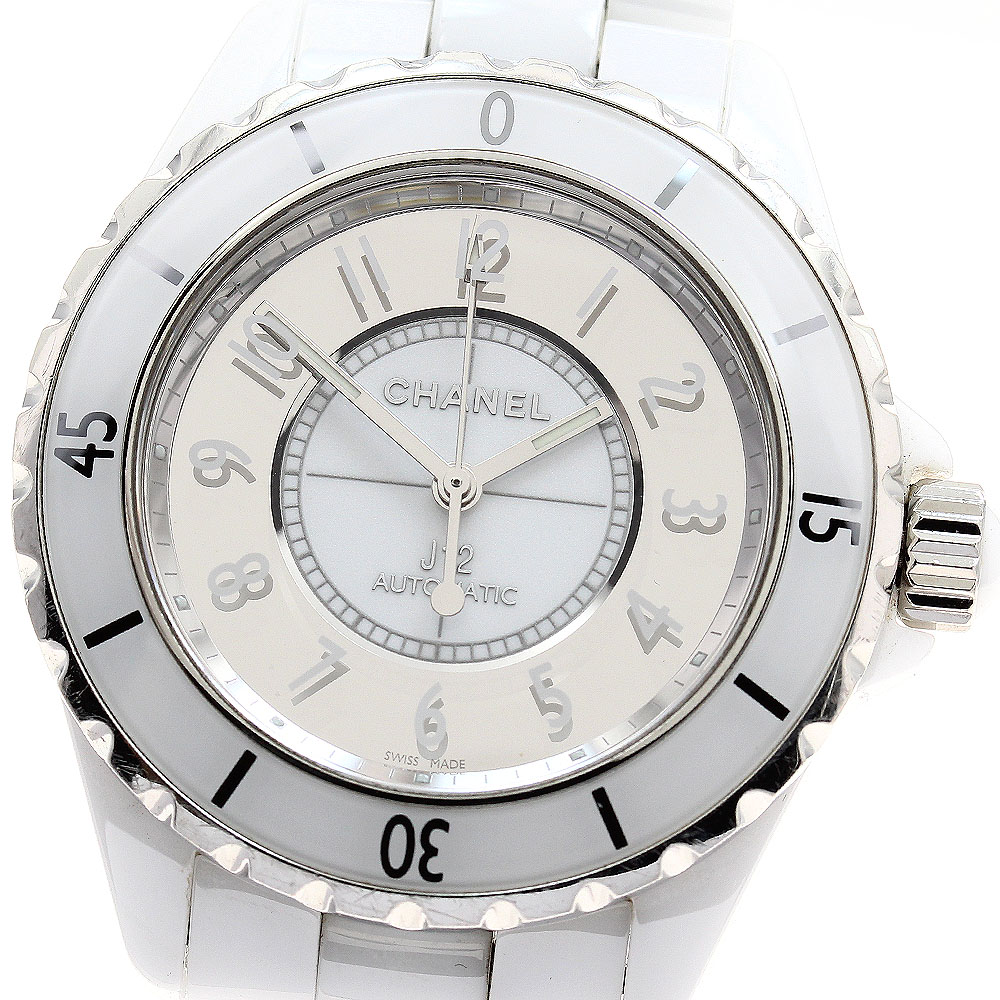 シャネル CHANEL H4862 J12 ミラー 白セラミック 自動巻き メンズ _890175【中古】