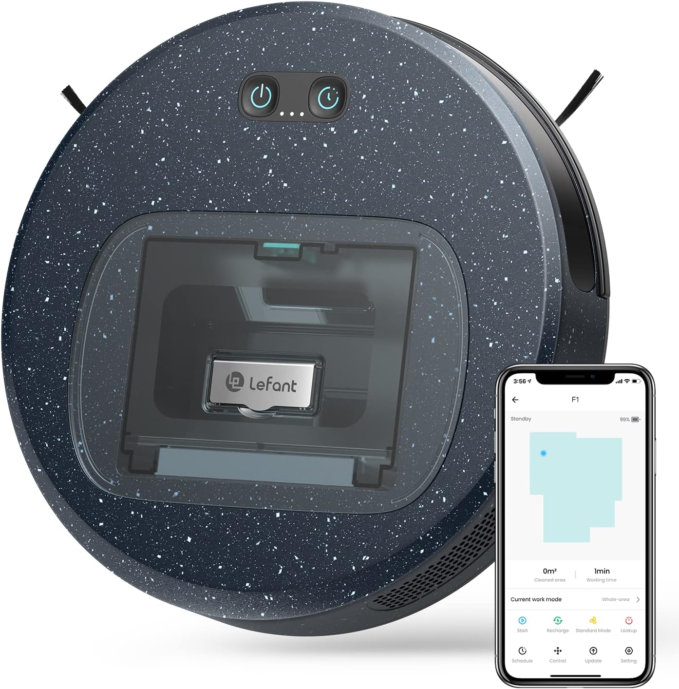 【6.9cm超薄型タイプ】Lefant お掃除ロボット 4000Pa強力吸引 「お掃除ロボット インテリジェントナビゲーション3.0」・アプリ遠隔操作・Alexa対応・スケジュール掃除・自動充電・転倒