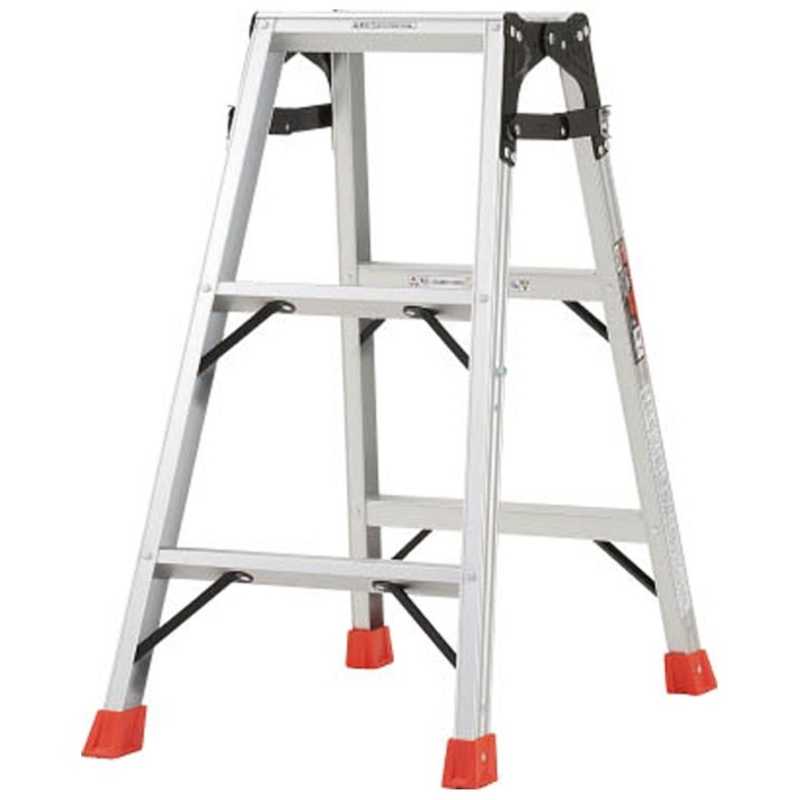 トラスコ中山　はしご兼用脚立 アルミ合金製脚カバー付 高さ0.81m　THK-090