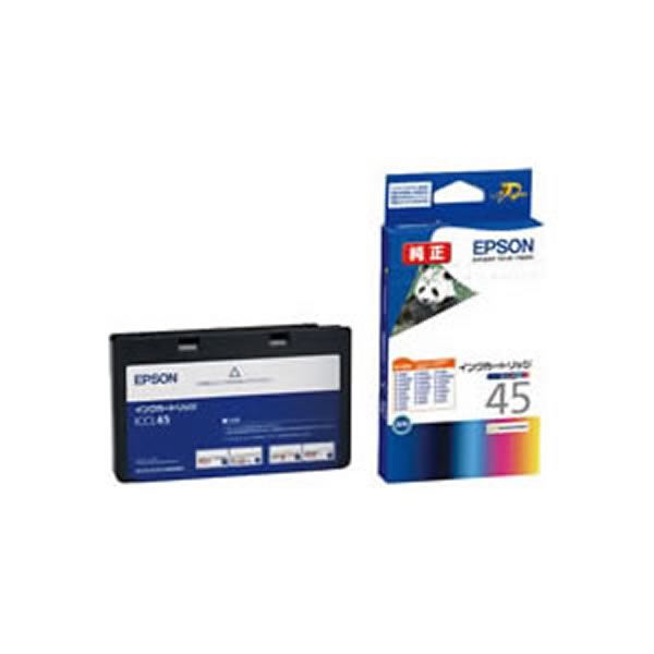 (業務用2セット)(純正品) EPSON エプソン インクカートリッジ/トナーカートリッジ (ICCL45 4色一体型) ×2セット