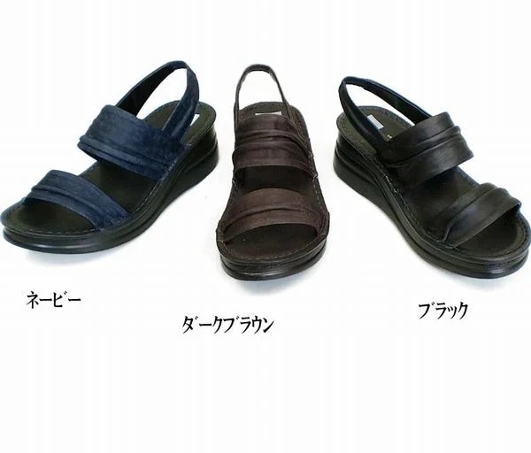 サンダル レディースシューズ レディースファッション 靴 本革 Wストラップ バックベルト S M