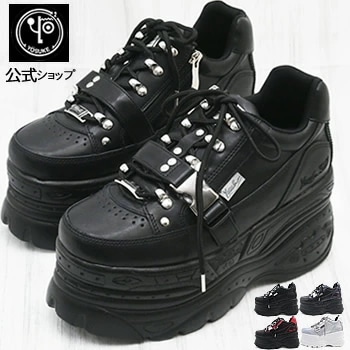 ヨースケ 厚底スニーカー レディース SR金具 9cm 厚底フラットソール 靴 【公式SHOP特典キズ補修液付】