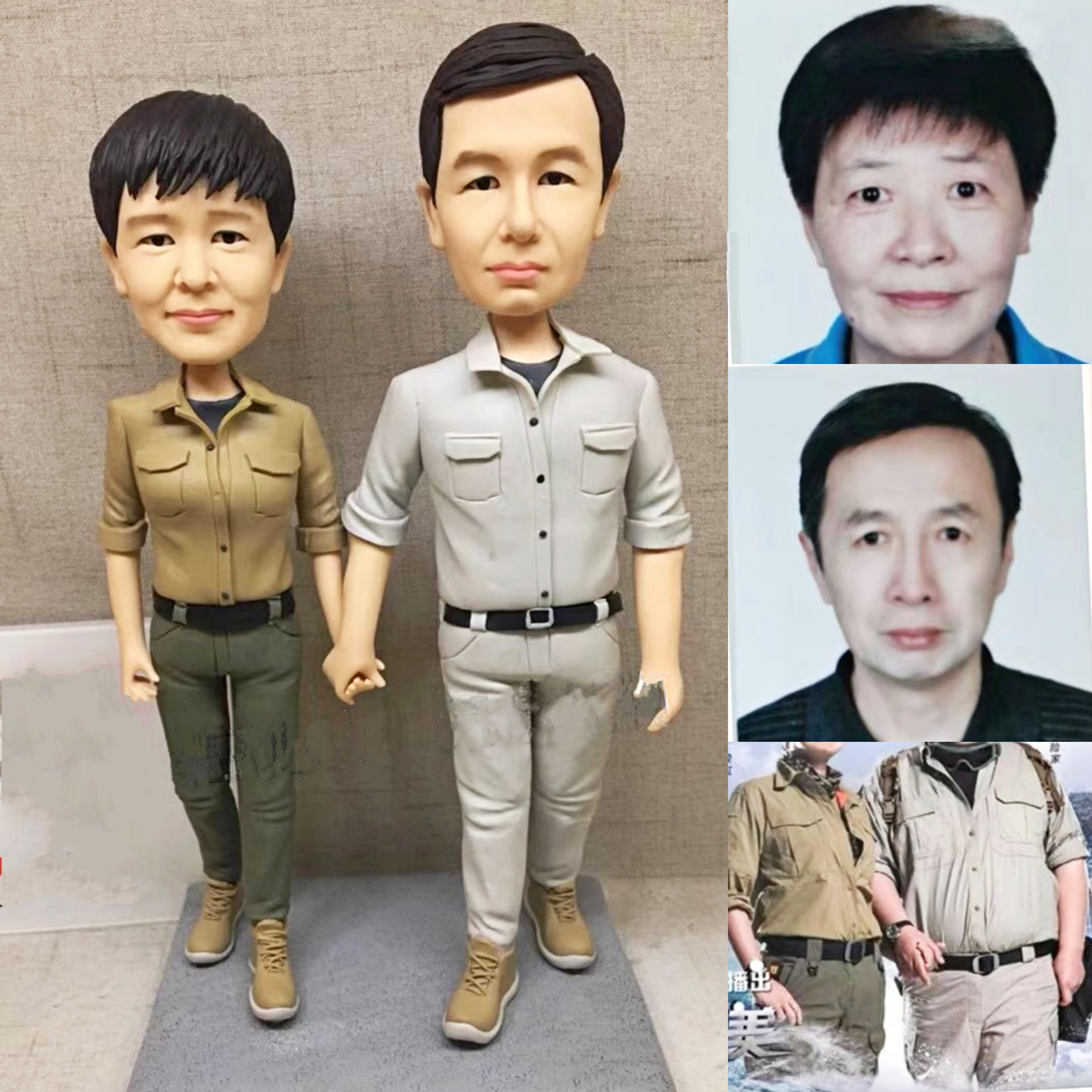 【オーダーメイド】3D肖像画 似顔絵 人形 フィギュア 結婚祝い 周年記念日 カップル 彼氏 彼女 夫婦 両親 贈呈品 記念品