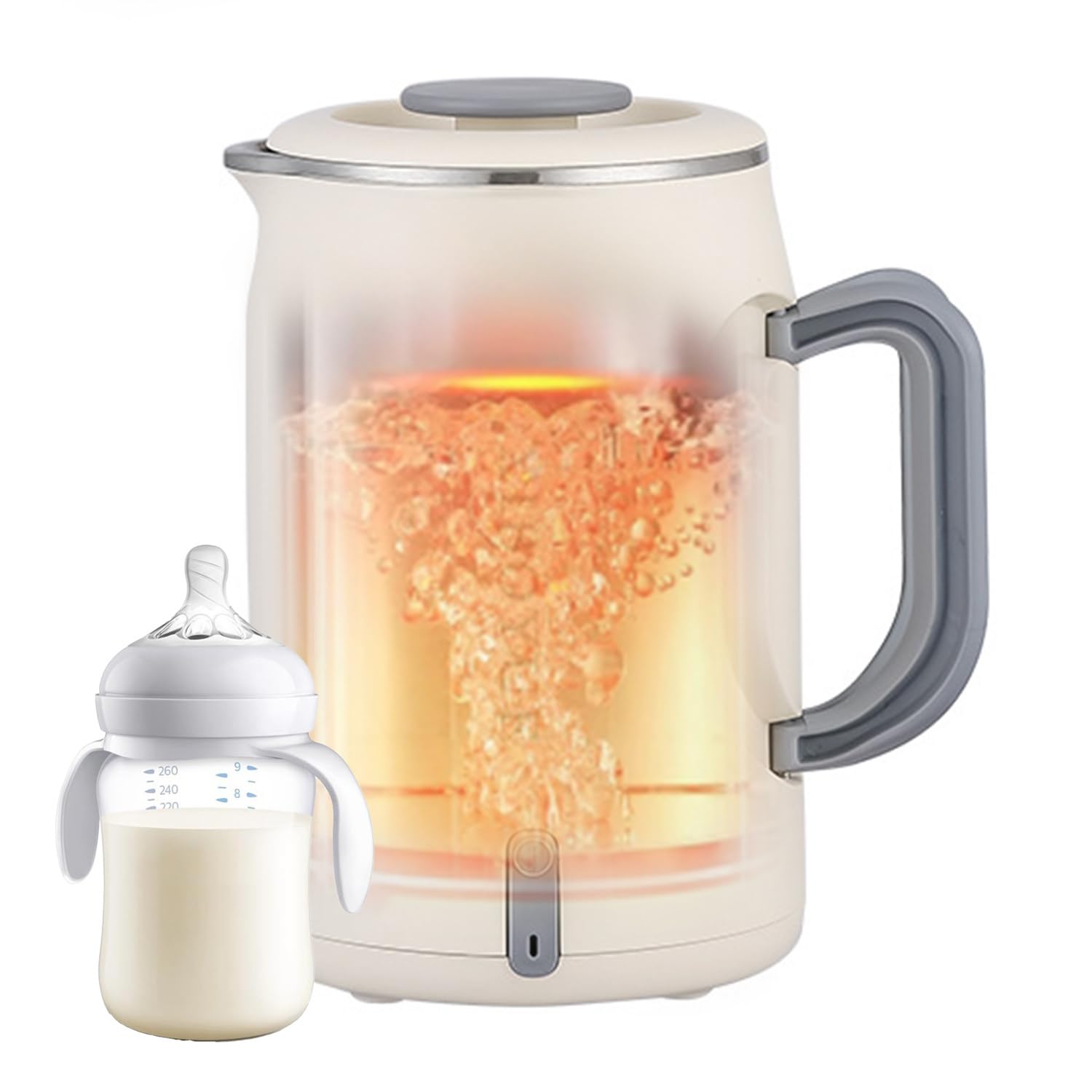 「折りたためるハンドル」 MACOLAUDER 電気ケトル 600ml大容量 ミニ電気ポット トラベルケトル 400W 低消費電力 快速沸騰 沸騰後自動OFF 空焚き防止 調乳器具 お湯 ラーメン 旅