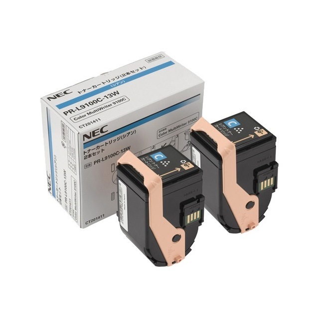 『PR-L9100C-13W』 アウトレット品 純正 NEC 日本電気 トナーカートリッジ シアン ２個入り