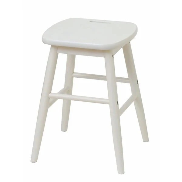 スツール 丸椅子 木製 椅子 オットマン おしゃれ チェア 椅子 いす イス ホワイト 白 天然木 レトロ ナチュラル かわいい 座面高さ42cm
