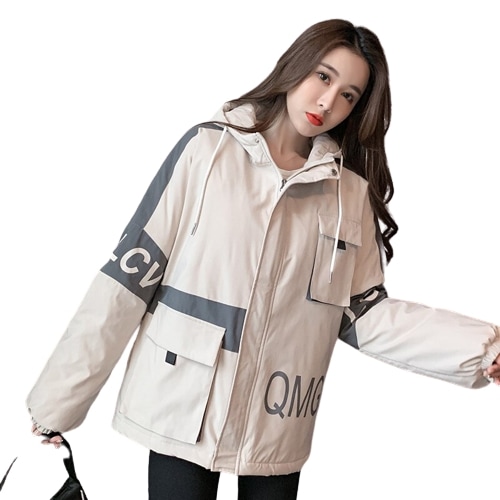 レディース冬厚手コットン流カジュアル派薄手ダウンコットンコートを克服