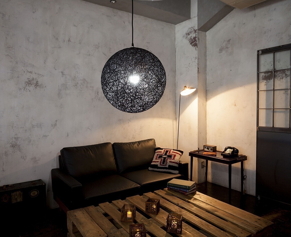 ランダムライト ペンダントランプ 黒 おしゃれ ナチュラルモダン 明かり 照明器具 リプロダクト 引っ掛けシーリング 45cm 29,900円