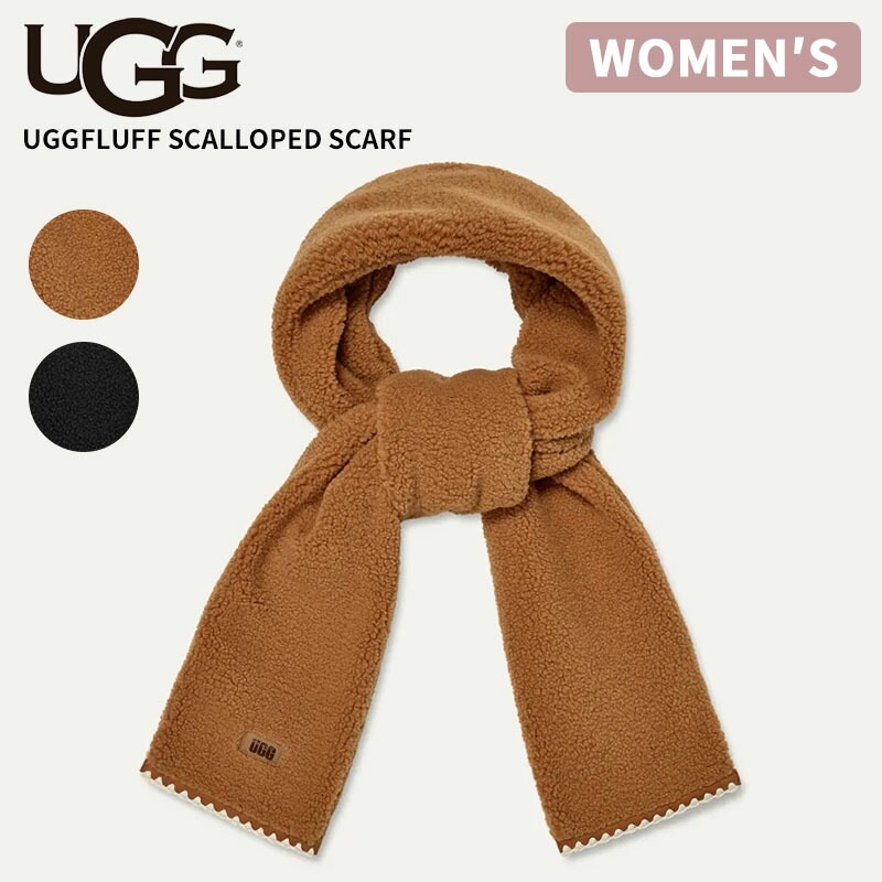 アグ レディース フリースマフラー UGG フラッフ スカロップド スカーフ UGGfluff Scalloped Scarf 秋冬 小物 101021