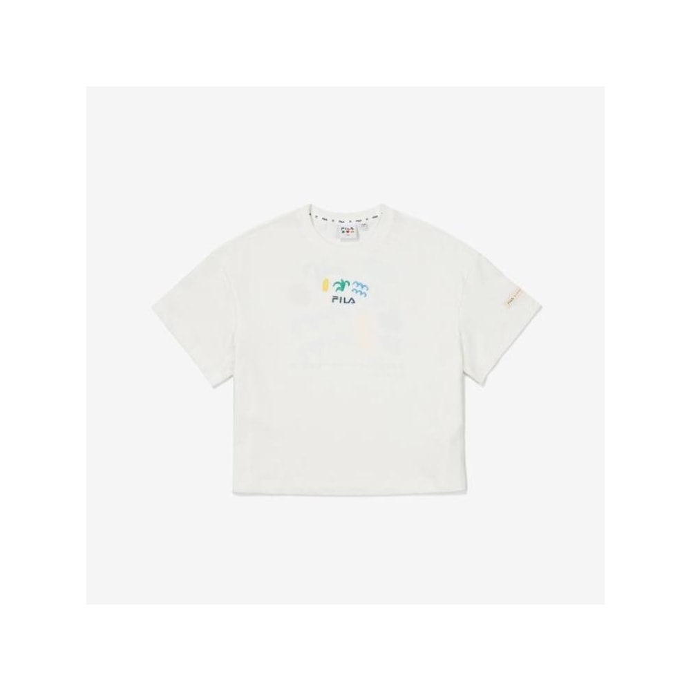 [フィラ・キッズ] フィラ X スギン・サマーティー (FK2RSF2S02X_OWH) Q0ZFK2RSF2S02XOWH
