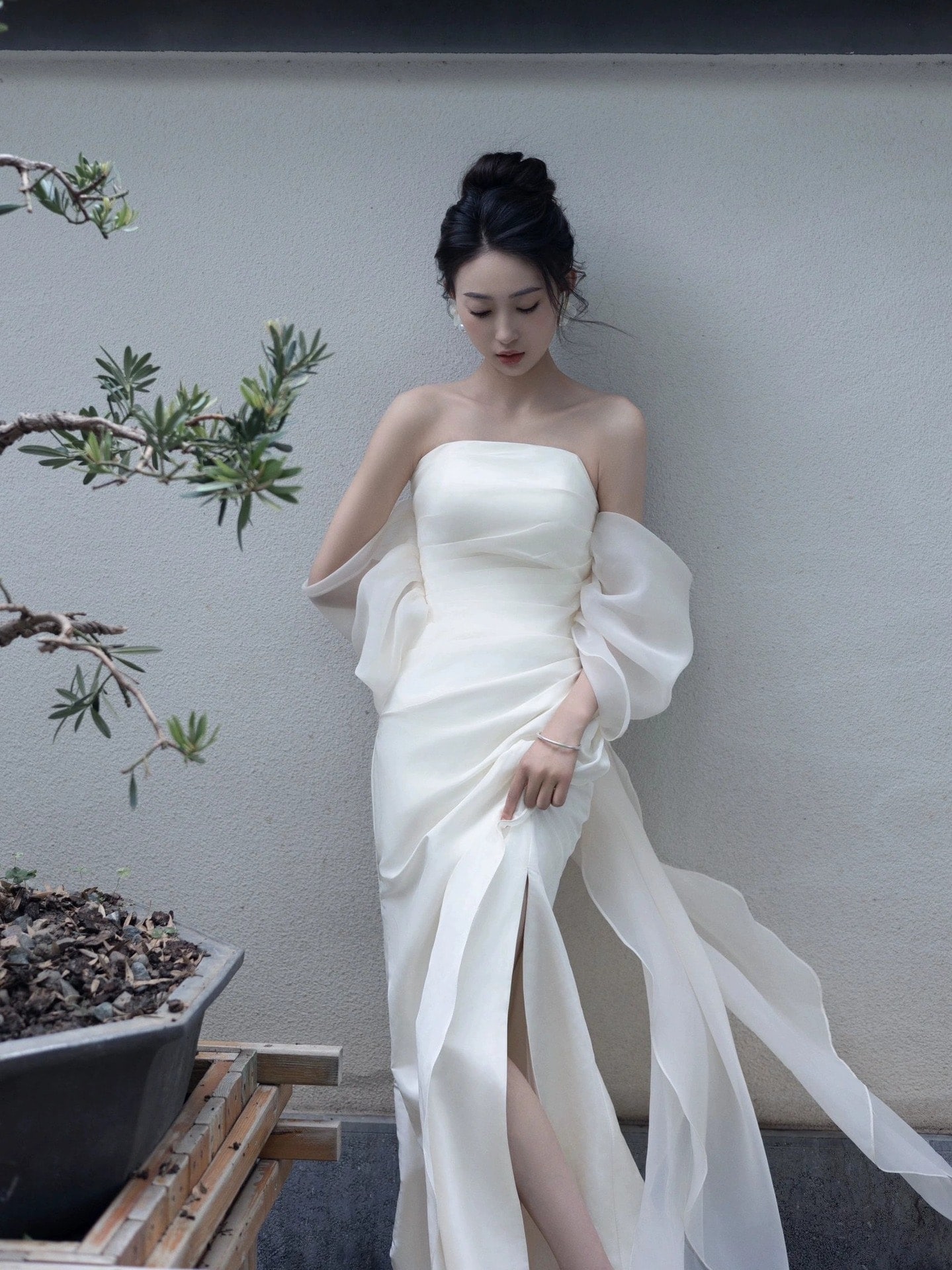 メガ割 演奏会 二次会 ロングドレス お呼ばれ 白 成人式 花嫁 結婚式 パーティードレス ウェディング サイズオーダーメイド可能 ウェディングドレス 3 ワンピース 【L.O.V.E】 前撮り