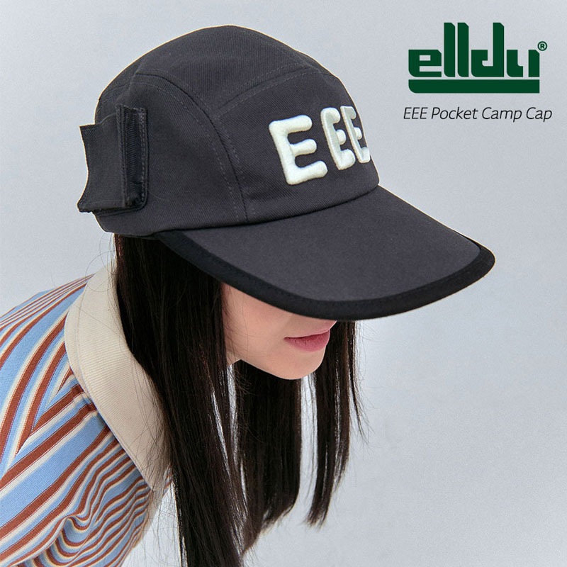 ポケット キャンプキャップ EEE Pocket Camp Cap レディース メンズ キャップ 深め フラットバイザー 5パネル おしゃれ かわいい かっこいい カジュアル チャコール ブラック