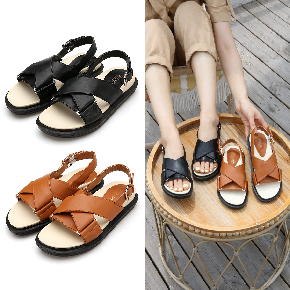 エリザベート ストラップ サンダル EL22822 10,549円