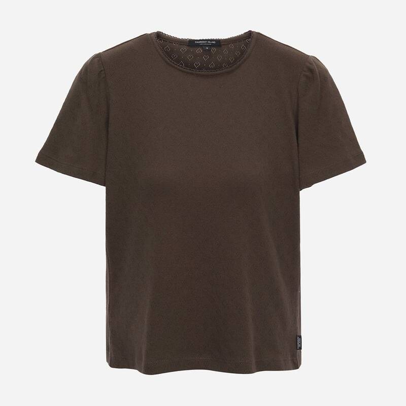 [レディース]ハート柄スカッシュ半袖Tシャツ(T264MTS256W)