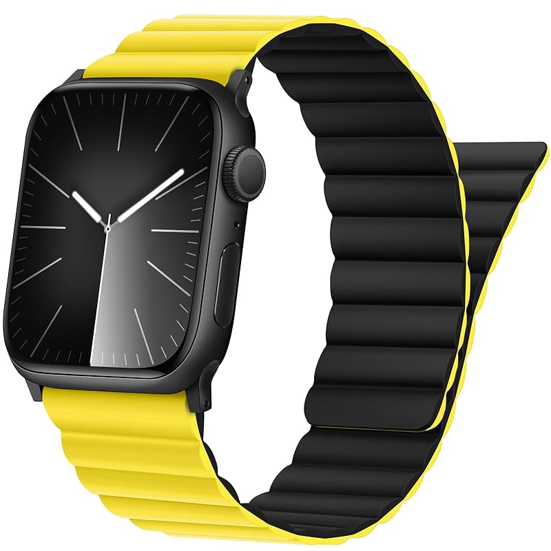 Tasikar シリコン磁気アップルウォッチ バンド コンパチブル Apple Watch バンド 49mm 45mm 44mm 42mm 41mm 40mm 38mm Ultra2 Ultra シリ