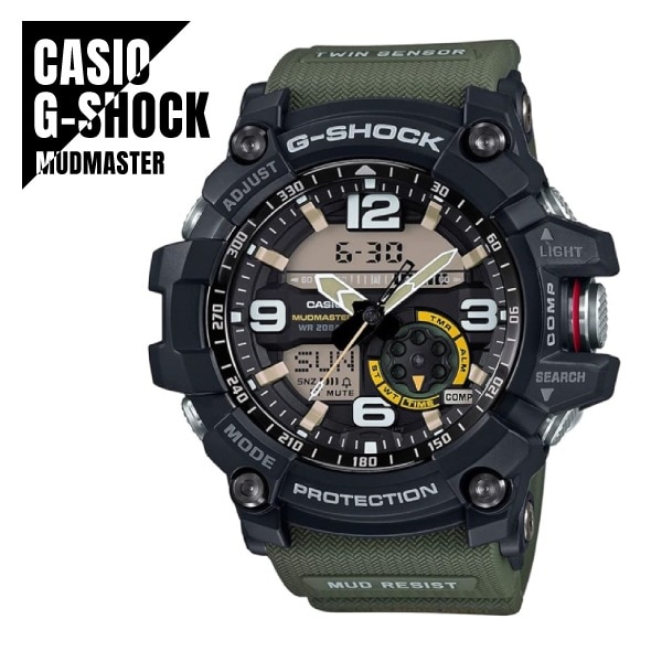 【即納】 CASIO カシオ G-SHOCK Gショック MUDMASTER マッドマスター ツインセンサー GG-1000-1A3 グリーン 腕時計 メンズ