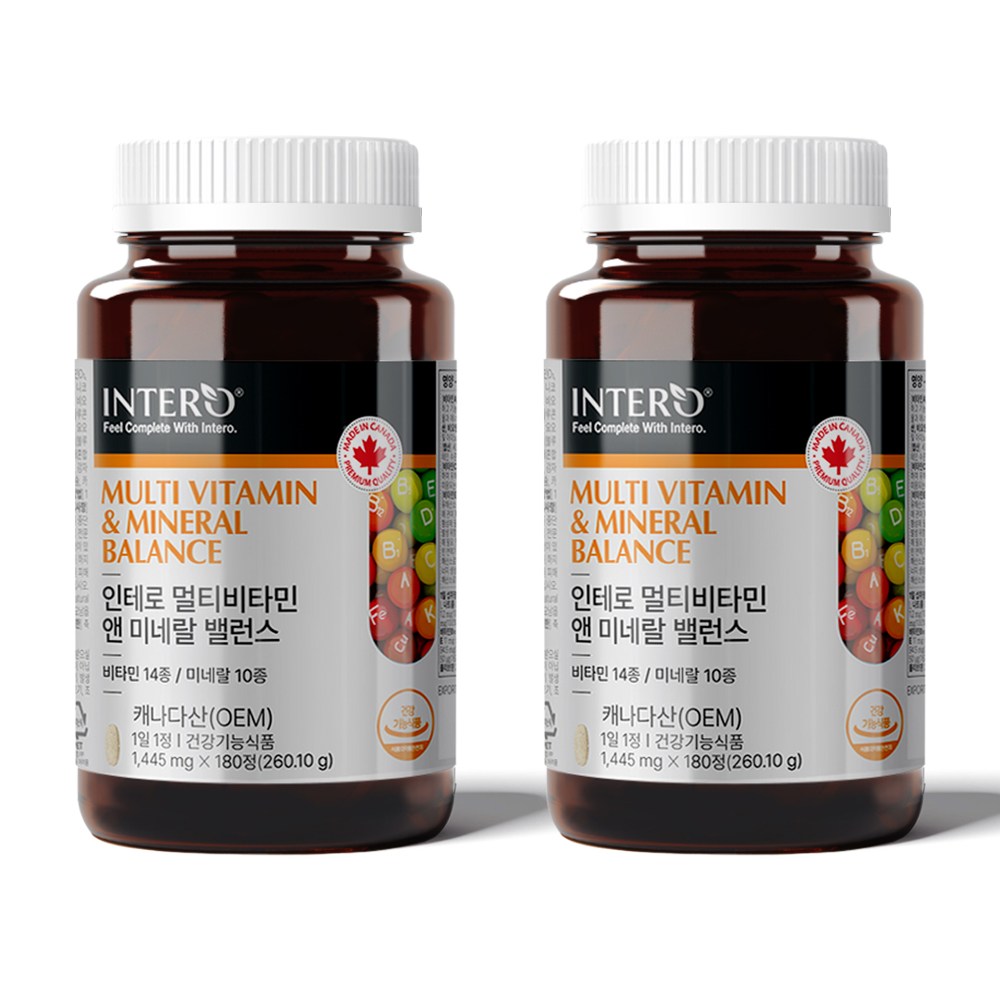 インテロ総合マルチビタミン＆ミネラル260.1g180錠2個