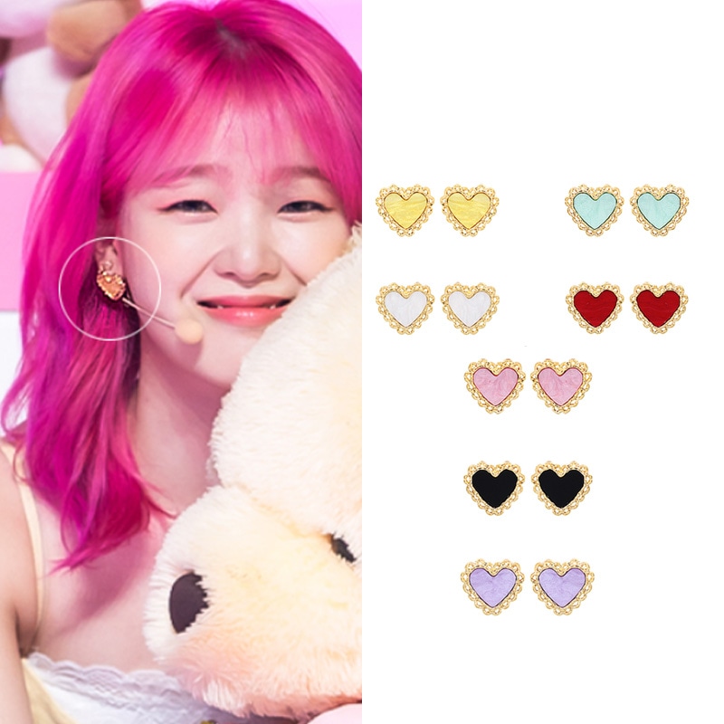 [TWICEツウィOH MY GIRL] lace heartピアス/韓国ファッション芸能人着用デイリーアクセサリー韓国アクセサリートレンドアイテム韓国デイリーファッションセレブ着用 5,444円