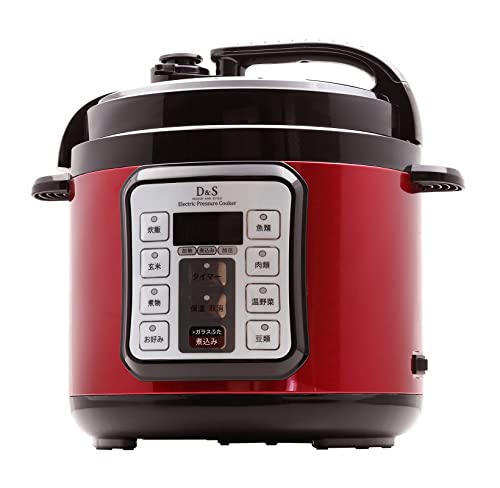 D&S ディーアンドエス 食材を入れてタイマーを押すだけ簡単調理電気圧力鍋 4.0L レッド ほったらかし電気圧力鍋 手軽に圧力調理 タイマー機能付き 再加熱もできるガラス蓋付き STL-EC50R 17,444円