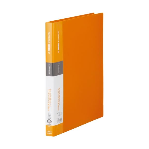 （まとめ） キングジム シンプリーズクリアーファイル 138SPオレ(×10セット)