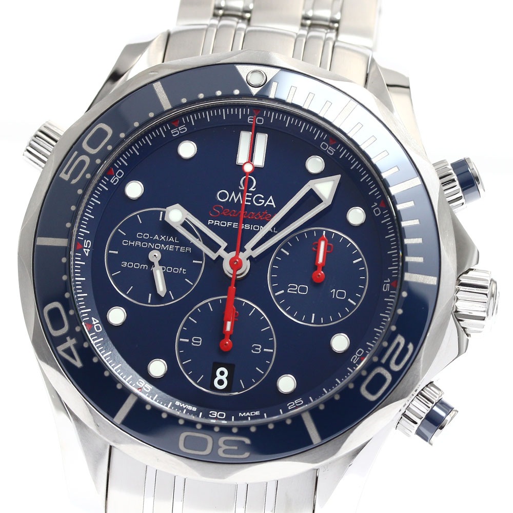 オメガ OMEGA 212.30.44.50.03.001 シーマスター プロダイバーズ 300M デイト クロノグラフ 自動巻き メンズ 良品 保証書付き_901235【中古】