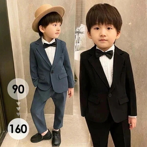 子供スーツ 卒業式 スーツ 男の子 卒園式 セットアップ カジュアル 春秋服 子供タキシード ピアノ発表会 入園式 入学式 ブラック グレー キッズスーツ フォーマル ページボーイ 結婚式 合唱 舞台
