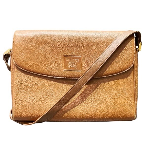 バーバリー ブラウン レザー ノバチェック バッグ ショルダーバッグ レディース 【中古】