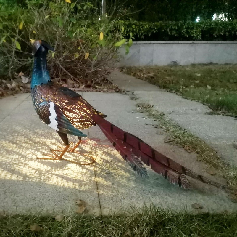 雉 キジ 鳥 バード ガーデンライト ソーラー ライト 自動 感光制御 おしゃれ 屋外 庭 ガーデニング 置き型 置物 オブジェ モダン