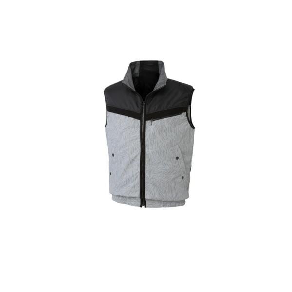 SUN－S 空調風神服 ベスト KF96990シルバーXL ワークサポート サポート用品 電動ファン用ウエア