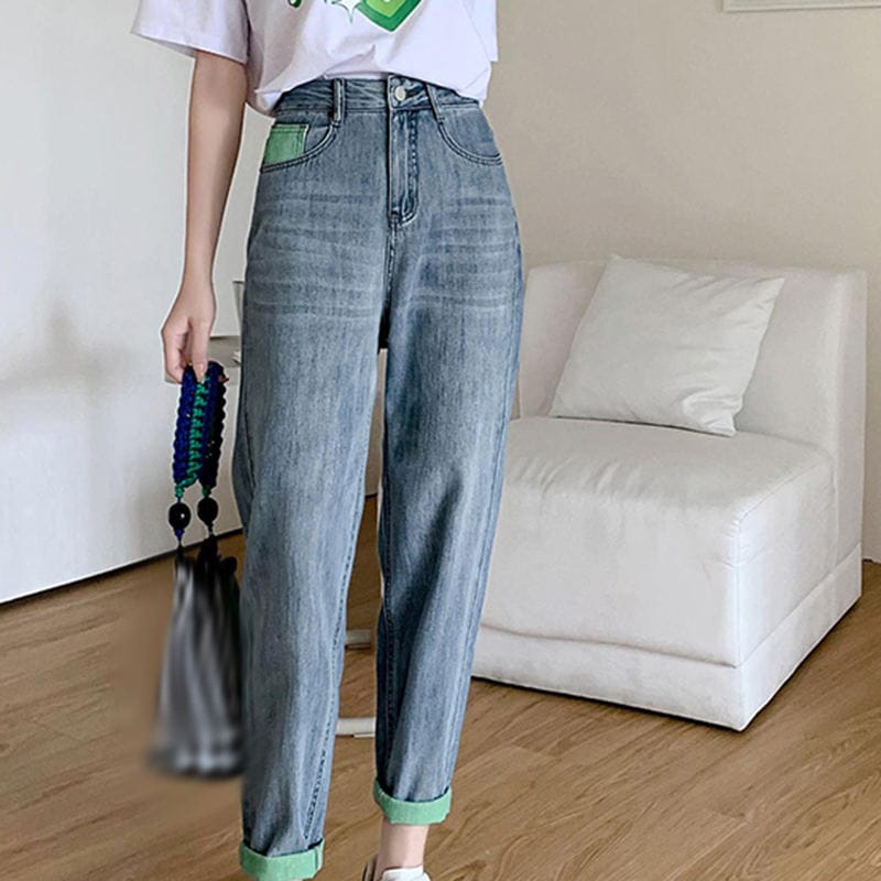 大きいサイズ レディース パンツ デニム ボトムス デニムパンツ夏服 春服 秋服 冬服 ストレッチデニム ウエストストレートデニム ロングパンツ ハイウエスト ユニセックス 伸びる 伸縮性 ストレッチ