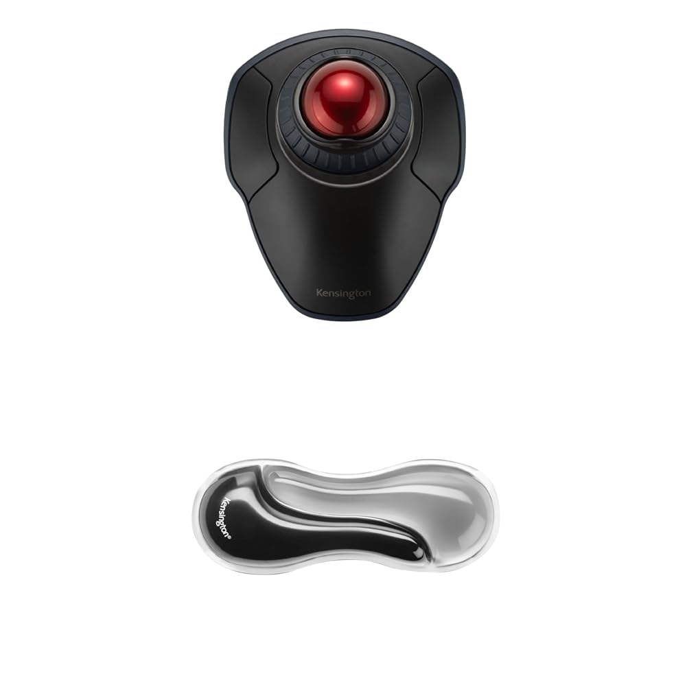 kensington オービットワイヤレストラックボール・リストレストセット （K70992JP+リストレスト Duo Gel グレー）